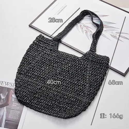 Stylish Woven Fabric Tote Bag for Casual Use